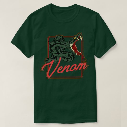 giftige ratelslang neon t-shirt (Design voorkant)