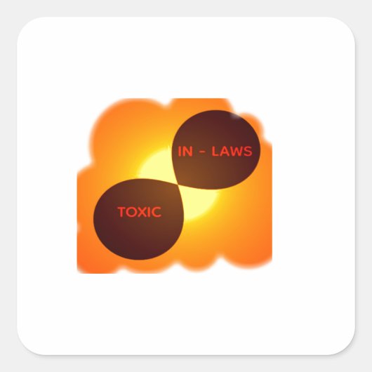 Giftige schoonfamilie vierkante sticker (Voorkant)