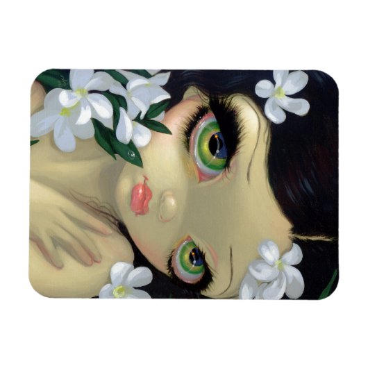 Giftige schoonheden II: witte oleander flex magnee Magneet (Horizontaal)