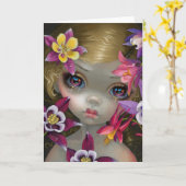 "Giftige Schoonheden XIII: Wenskaart van de akelei Kaart (Gele Bloem)