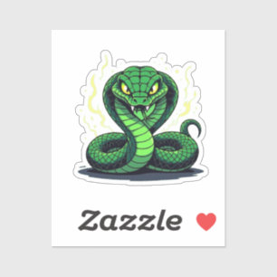 Giftige Slang – Gevaar en Precisie Sticker