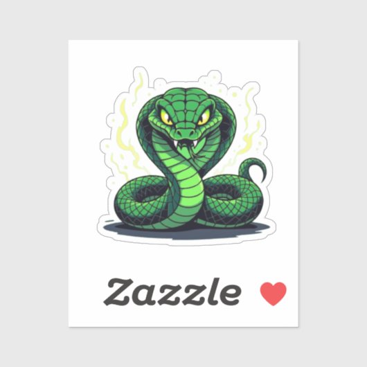 Giftige Slang – Gevaar en Precisie Sticker (Vel)