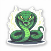 Giftige Slang – Gevaar en Precisie Sticker (Voorkant)