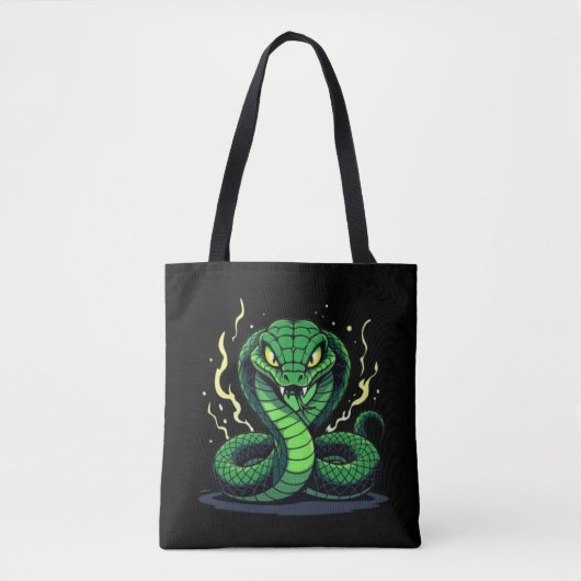 Giftige Slang – Gevaar en Precisie Tote Bag (Voorkant)
