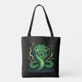 Giftige Slang – Gevaar en Precisie Tote Bag (Achterkant)