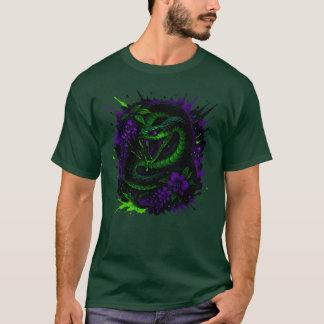 Giftige Slang Neon Gothic Art T-shirt