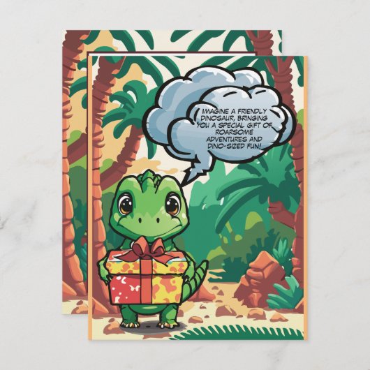 Gifting Dinosaurus Baby (Voorkant / Achterkant)