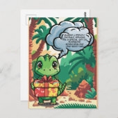 Gifting Dinosaurus Baby Briefkaart (Voorkant / Achterkant)