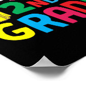 Gifts 2e leraar | Hallo 2e rang Poster (Hoek)