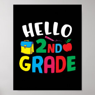 Gifts 2e leraar   Hallo 2e rang Poster