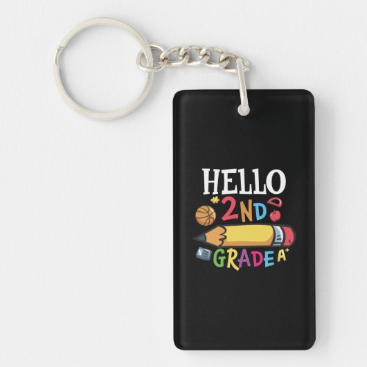 Gifts 2e leraar | Hallo 2e rang Sleutelhanger (Voorkant)