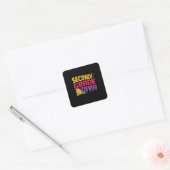 Gifts 2e leraar | Tweede rang Diva Vierkante Sticker (Envelop)