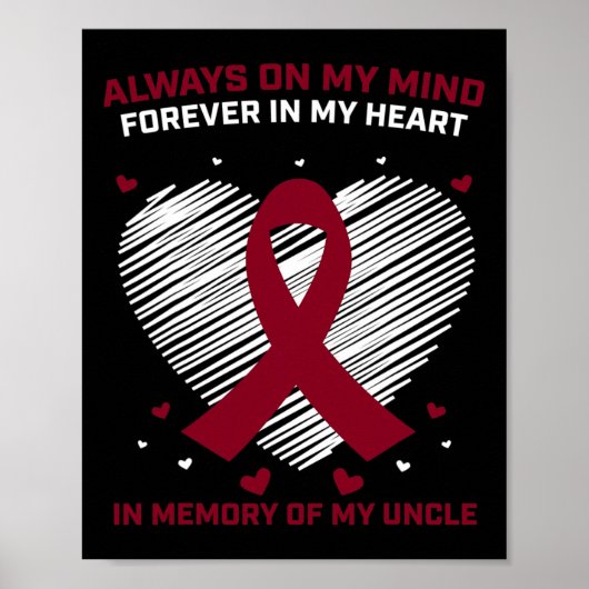 Gifts Bloedkanker Producten Uncle Multipel Myeloom Poster (Voorkant)