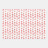 Gifts Bows Candycanes Doodle CHRISTMAS Holiday Red Inpakpapier Vel (Voorkant)