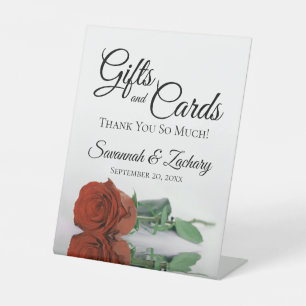 Gifts & Cards Rust Oranje Roos Hartelijk dank Reclamebord Met Voetstuk