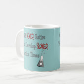 Gifts chemist in ruste koffiemok (Voorkant links)