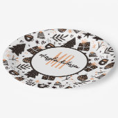 GIFTS CHRISTMAS TREES & ORNAMENS PATTERN MONOGRAM PAPIEREN BORDJE (Gekanteld)