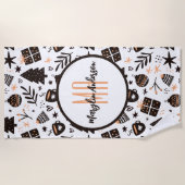 GIFTS CHRISTMAS TREES & ORNAMENS PATTERN MONOGRAM STRANDLAKEN (Voorkant)