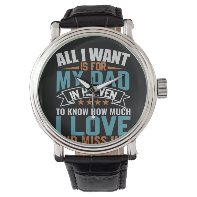 Gifts Dad | Alles wat ik wil voor mijn vader Horloge (Voorkant)