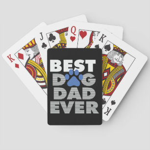 Gifts Dad Beste hond-pap ooit Pokerkaarten