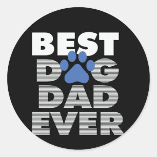 Gifts Dad   Beste hond-pap ooit Ronde Sticker