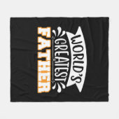 Gifts Dad | De grootste vader ter wereld Fleece Deken (Voorkant (Horizontaal))