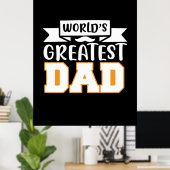 Gifts Dad | De grootste vader ter wereld Poster (Thuiskantoor)