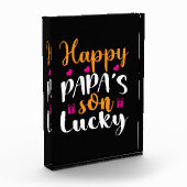 Gifts Dad | Happy Papa's Son Lucky Fotoblokken (Links)