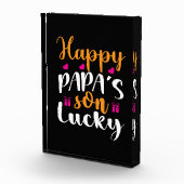 Gifts Dad | Happy Papa's Son Lucky Fotoblokken (Rechts)