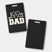 Gifts Dad | Ik hou van mijn vader Badge (Voor- en achterkant)
