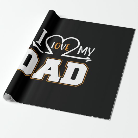 Gifts Dad | Ik hou van mijn vader Cadeaupapier (Uitgerold)