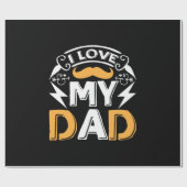 Gifts Dad | Ik hou van mijn vader Cadeaupapier (Vlak)