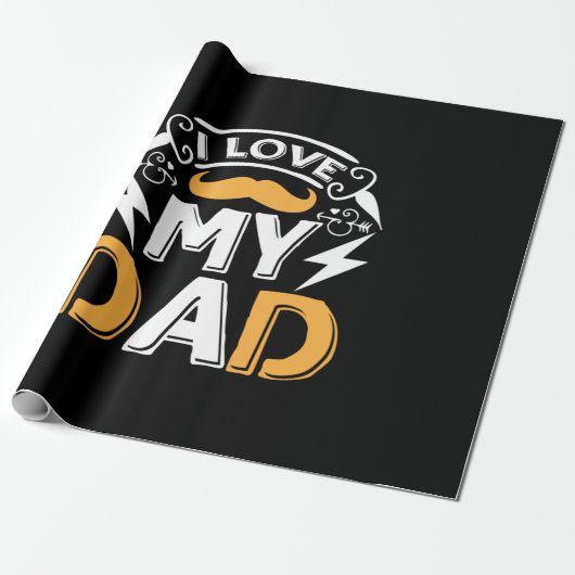 Gifts Dad | Ik hou van mijn vader Cadeaupapier (Uitgerold)