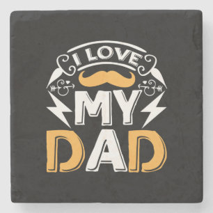 Gifts Dad Ik hou van mijn vader Stenen Onderzetter