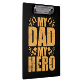 Gifts Dad | Mijn vader Mijn Hero Klembord (Rechts)