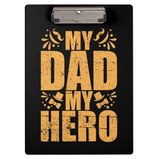 Gifts Dad | Mijn vader Mijn Hero Klembord (Voorkant)