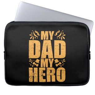 Gifts Dad Mijn vader Mijn Hero Laptop Sleeve