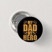 Gifts Dad | Mijn vader Mijn Hero Ronde Button 3,2 Cm (Voorkant /achterkant)