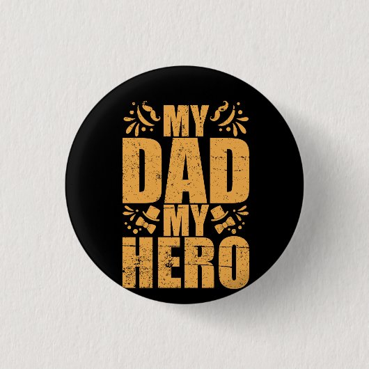 Gifts Dad | Mijn vader Mijn Hero Ronde Button 3,2 Cm (Voorkant)