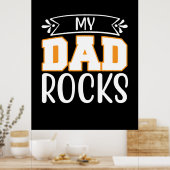 Gifts Dad | Mijn vader Rocks Poster (Keuken)