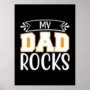 Gifts Dad Mijn vader Rocks Poster