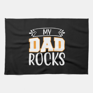 Gifts Dad Mijn vader Rocks Theedoek