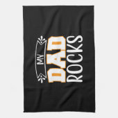 Gifts Dad | Mijn vader Rocks Theedoek (Verticaal)