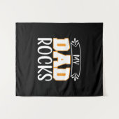 Gifts Dad | Mijn vader Rocks Wandkleed (Voorkant (horizontaal))