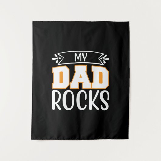 Gifts Dad | Mijn vader Rocks Wandkleed (Voorkant)