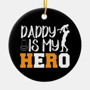 Gifts Dad Papa is mijn Hero Keramisch Ornament