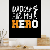 Gifts Dad | Papa is mijn Hero Poster (Keuken)