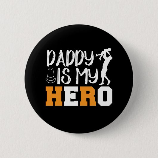 Gifts Dad | Papa is mijn Hero Ronde Button 5,7 Cm (Voorkant)