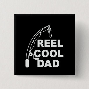 Gifts Dad Reel Cool Dad Vierkante Button 5,1 Cm