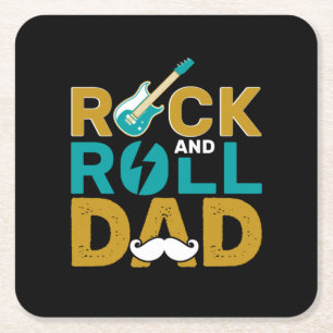 Gifts Dad Rock- en Rollpap Kartonnen Onderzetters